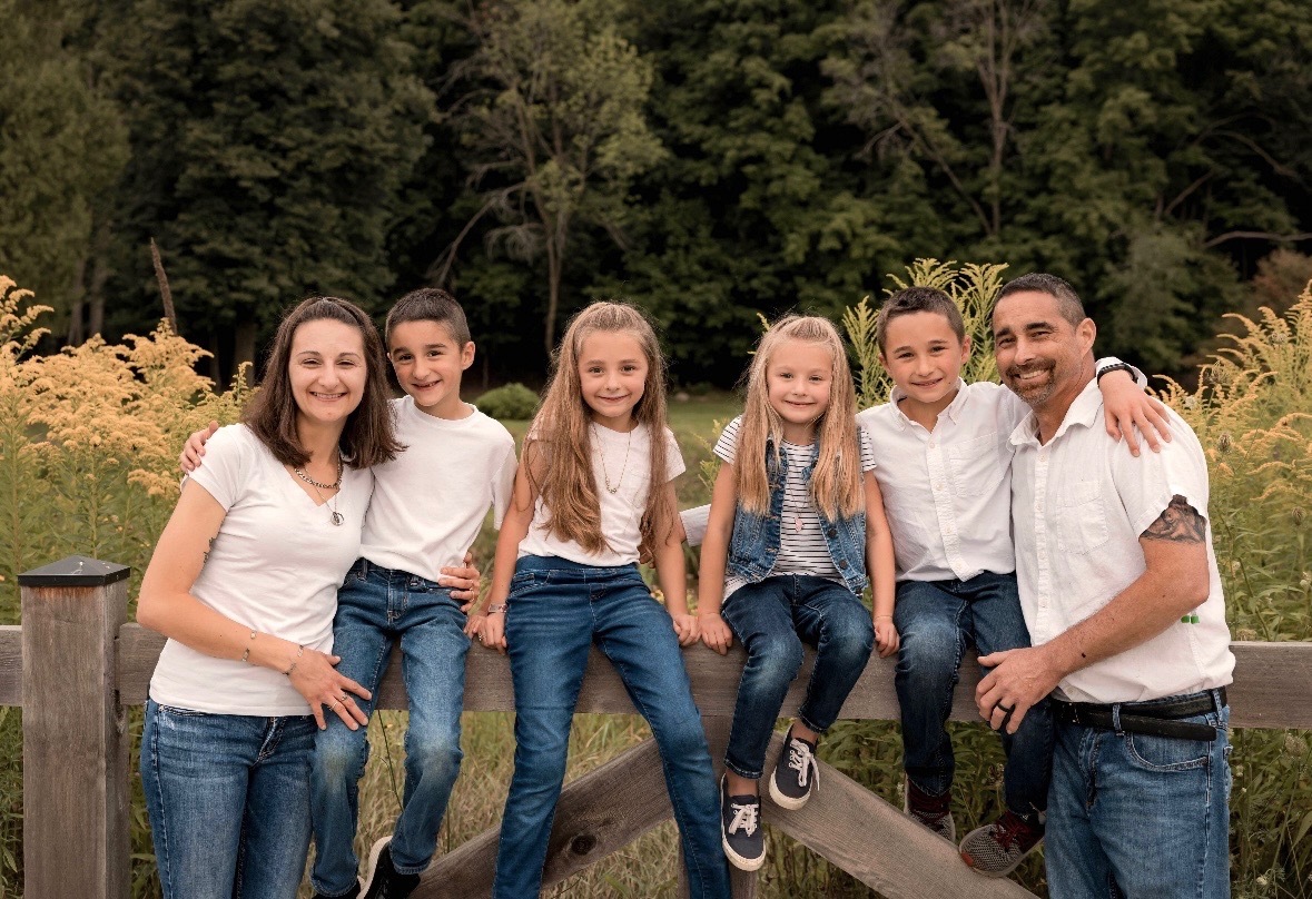 The Corigliano Family: Mom Jessica, Dad Anthony, and their four children